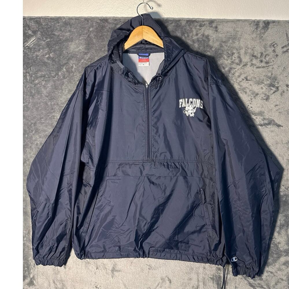 VTG 90s Champion Air Force Academy Falcons Windbreaker Jacket Men's XL Navy
